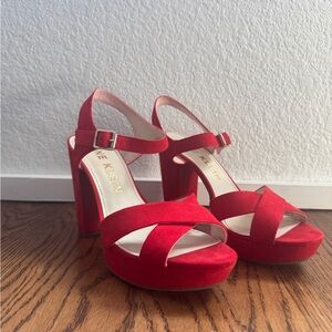 Anne Klein Red Platform Sandals